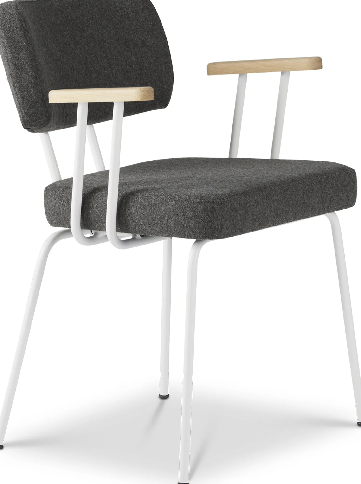 Eetkamerstoelen Zonder Armleuning-Eijerkamp Collectie Tom Onderstel Wit Armstoel Antracite, Groove