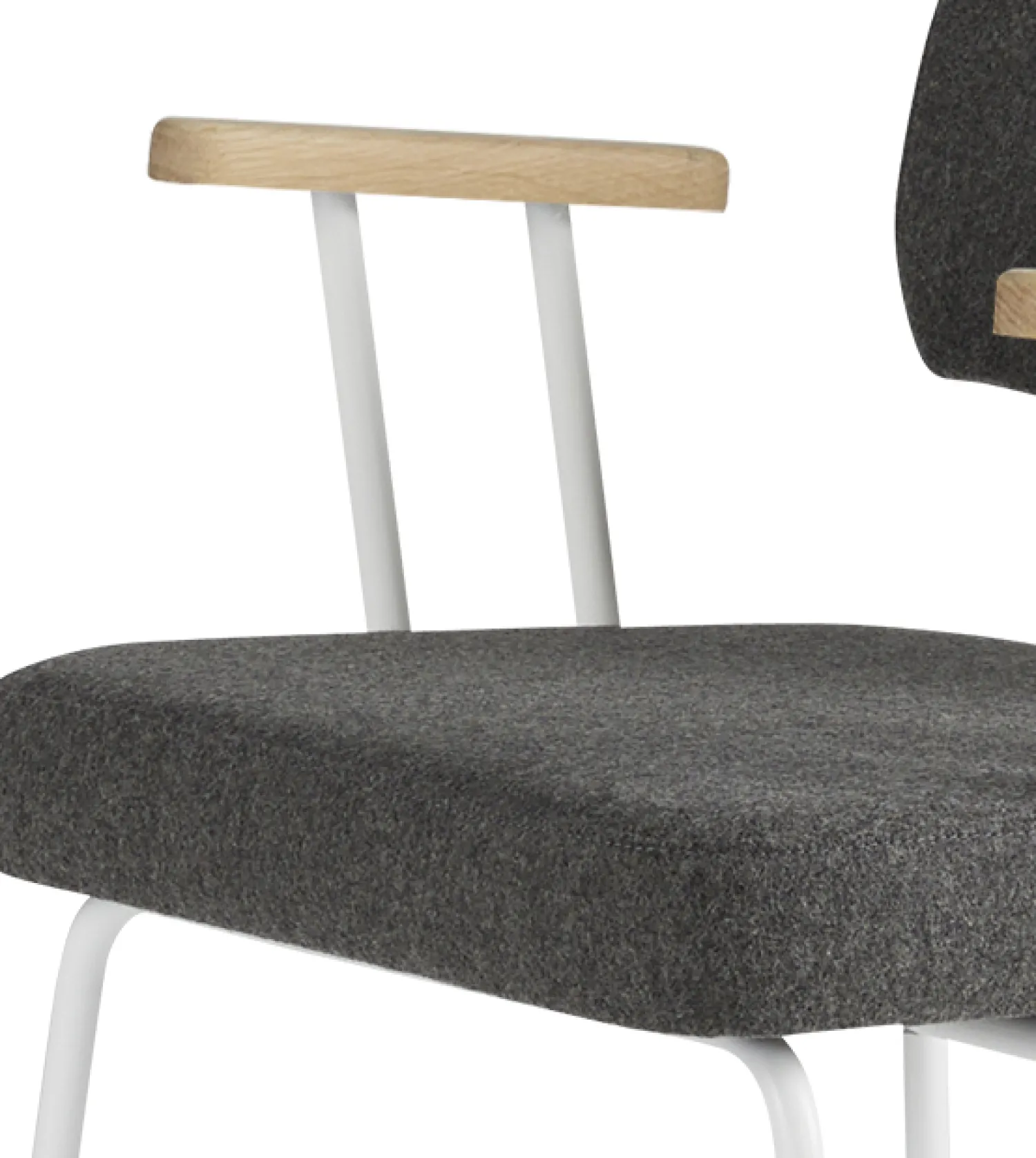 Eetkamerstoelen Zonder Armleuning-Eijerkamp Collectie Tom Onderstel Wit Armstoel Antracite, Groove