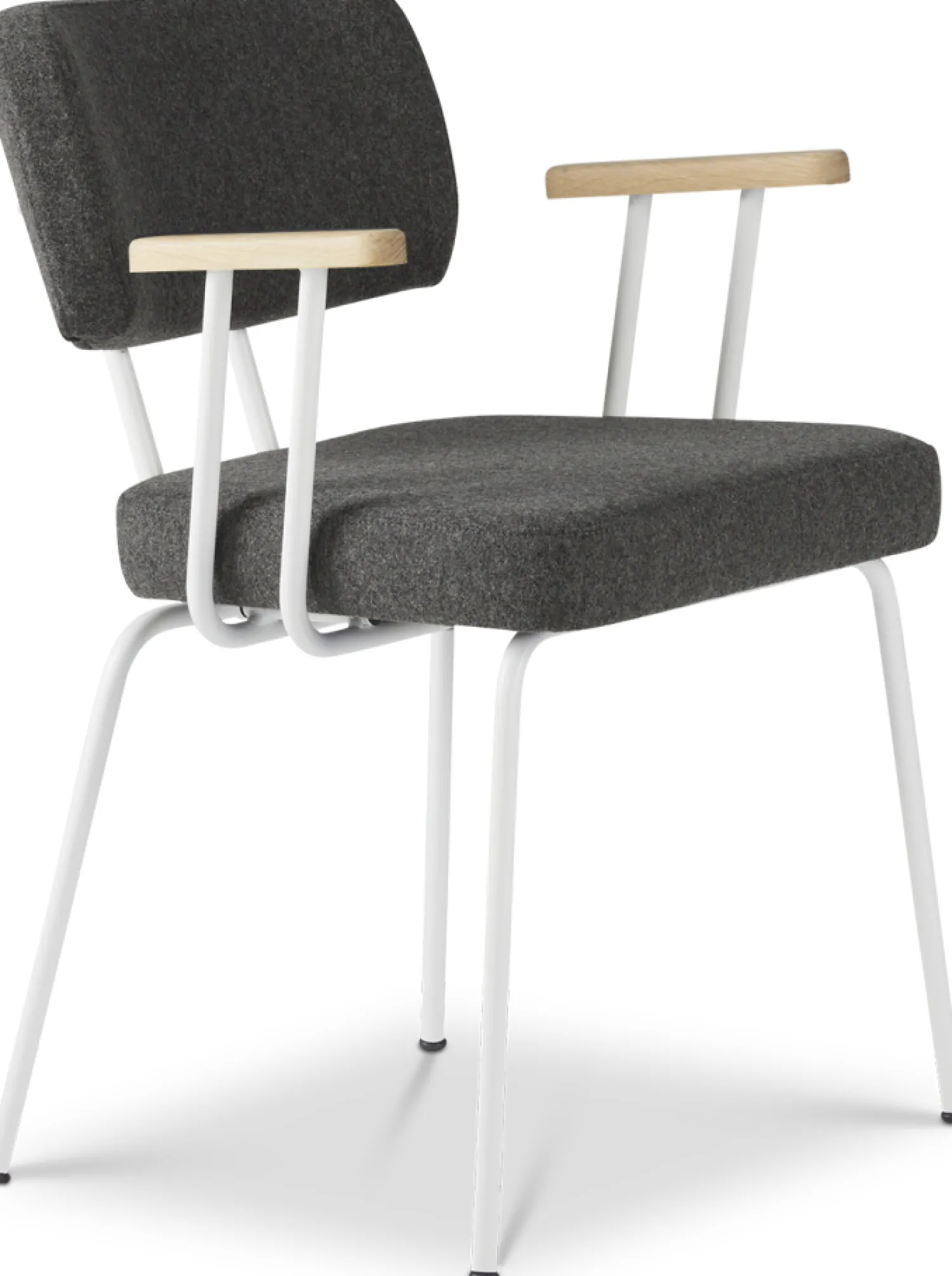 Eetkamerstoelen Zonder Armleuning-Eijerkamp Collectie Tom Onderstel Wit Armstoel Antracite, Groove