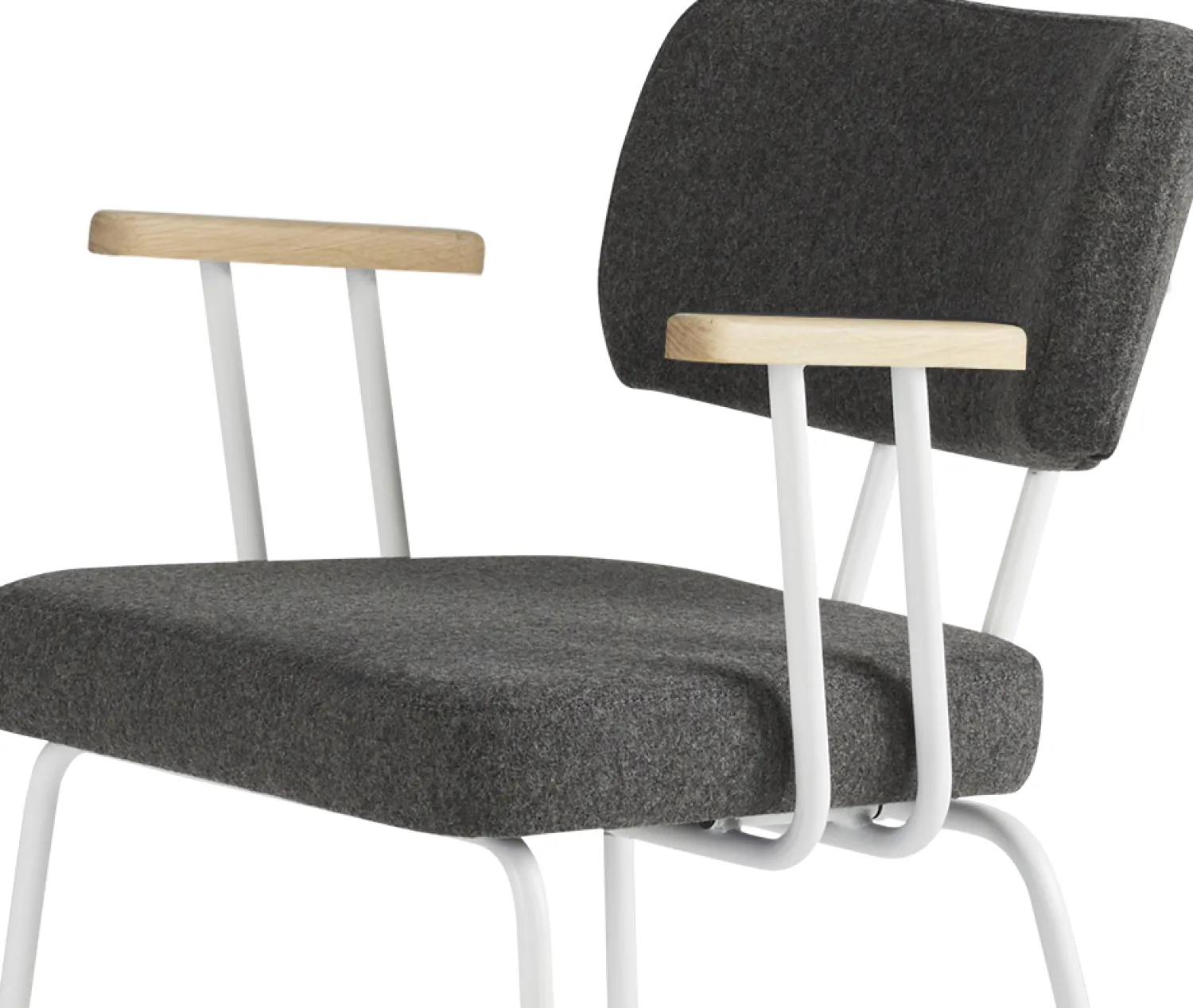 Eetkamerstoelen Zonder Armleuning-Eijerkamp Collectie Tom Onderstel Wit Armstoel Antracite, Groove