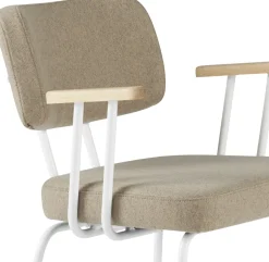 Eetkamerstoelen Met Armleuning-Eijerkamp Collectie Tom Onderstel Wit Armstoel Stone, Groove