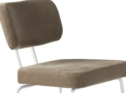 Eetkamerstoelen Zonder Armleuning-Eijerkamp Collectie Tom Onderstel Wit Eetkamerstoel Brown
