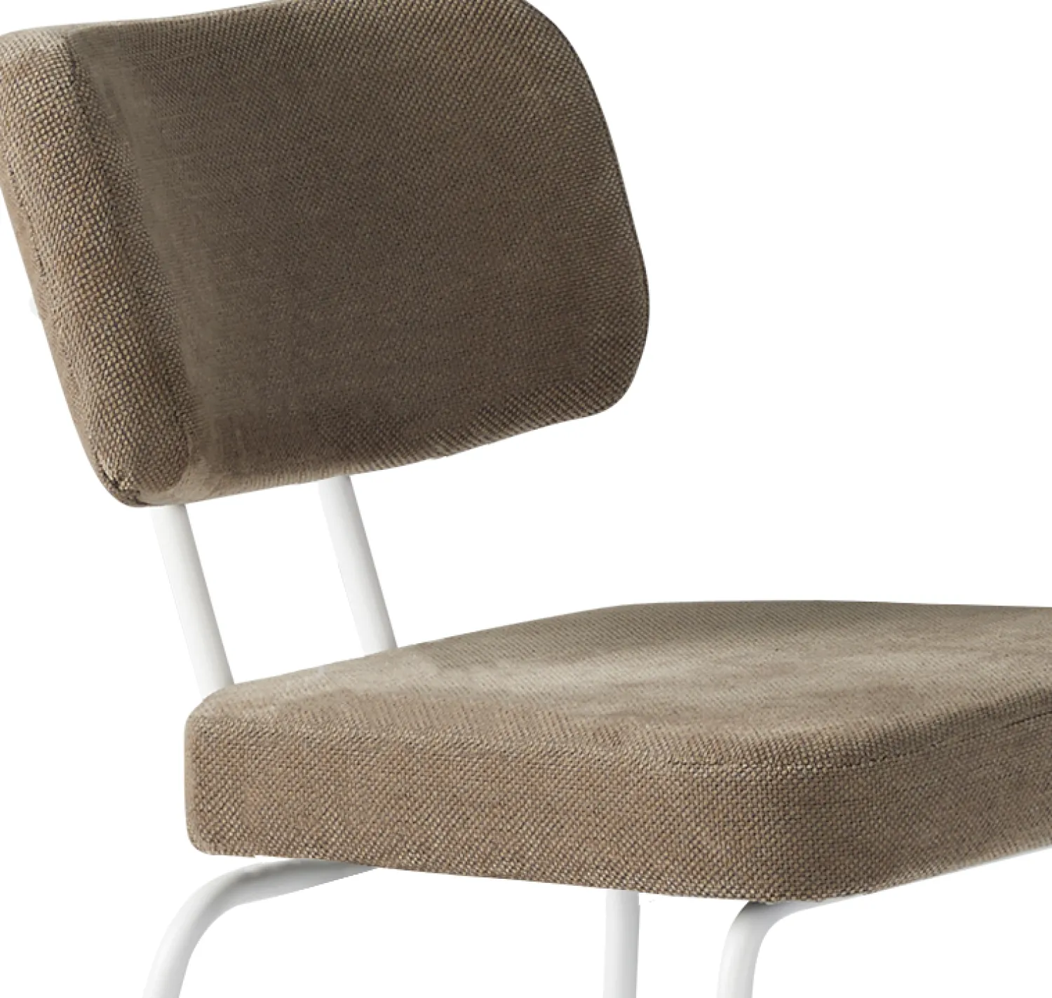 Eetkamerstoelen Zonder Armleuning-Eijerkamp Collectie Tom Onderstel Wit Eetkamerstoel Brown