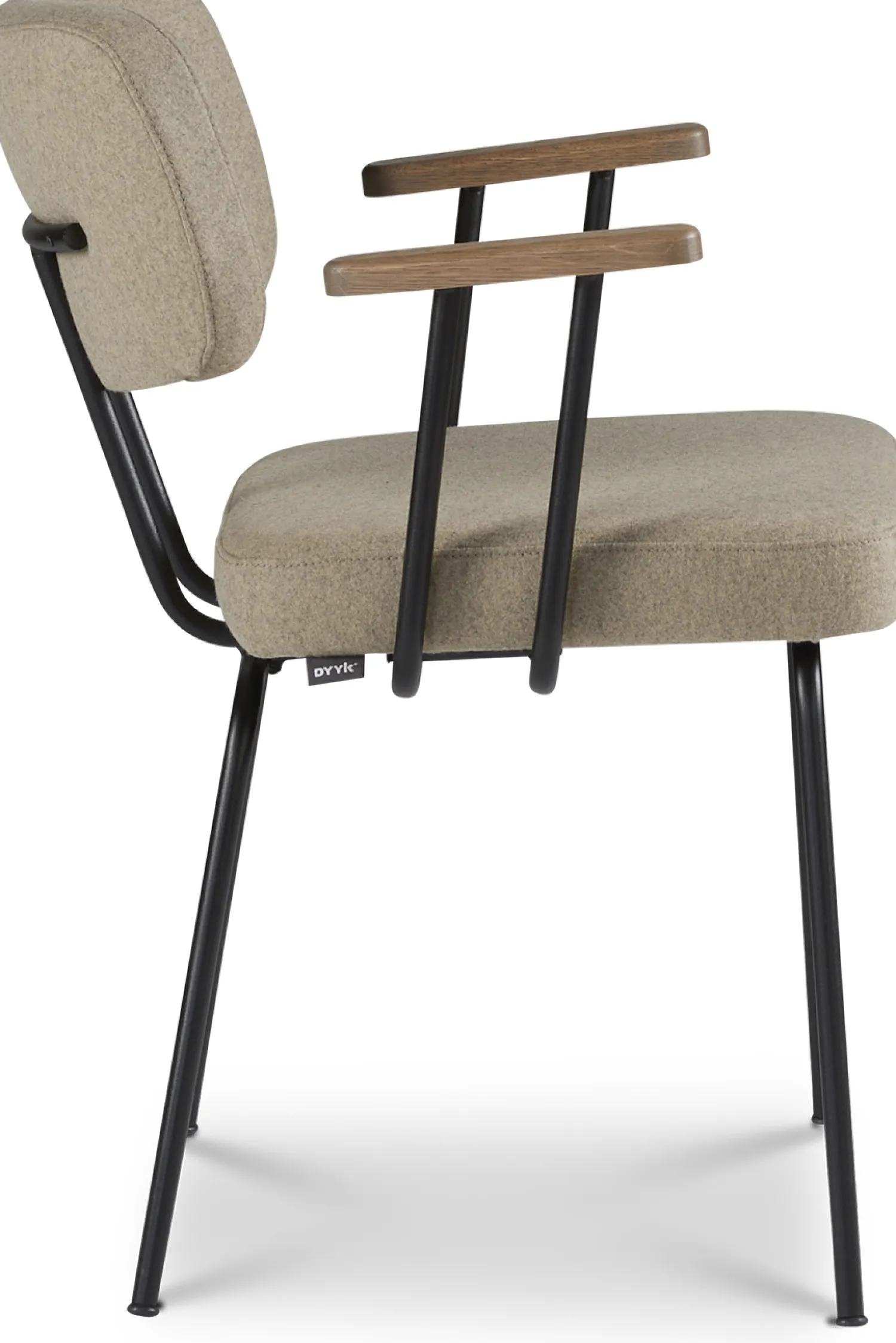 Eetkamerstoelen Met Armleuning-Eijerkamp Collectie Tom Onderstel Zwart Armstoel Stone, Tabacco