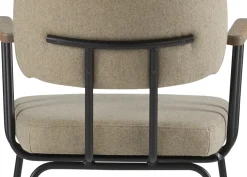 Eetkamerstoelen Met Armleuning-Eijerkamp Collectie Tom Onderstel Zwart Armstoel Stone, Tabacco