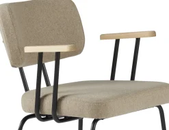 Eetkamerstoelen Met Armleuning-Eijerkamp Collectie Tom Onderstel Zwart Armstoel Stone, Groove