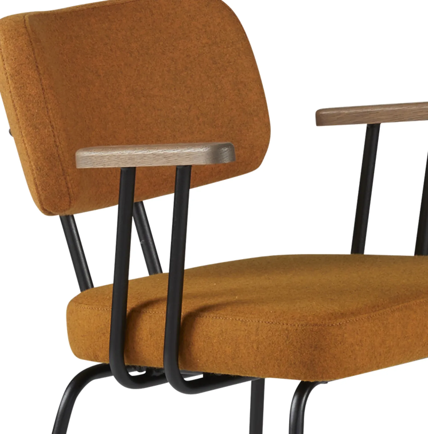 Eetkamerstoelen Met Armleuning-Eijerkamp Collectie Tom Onderstel Zwart Armstoel Marroc, Tabacco