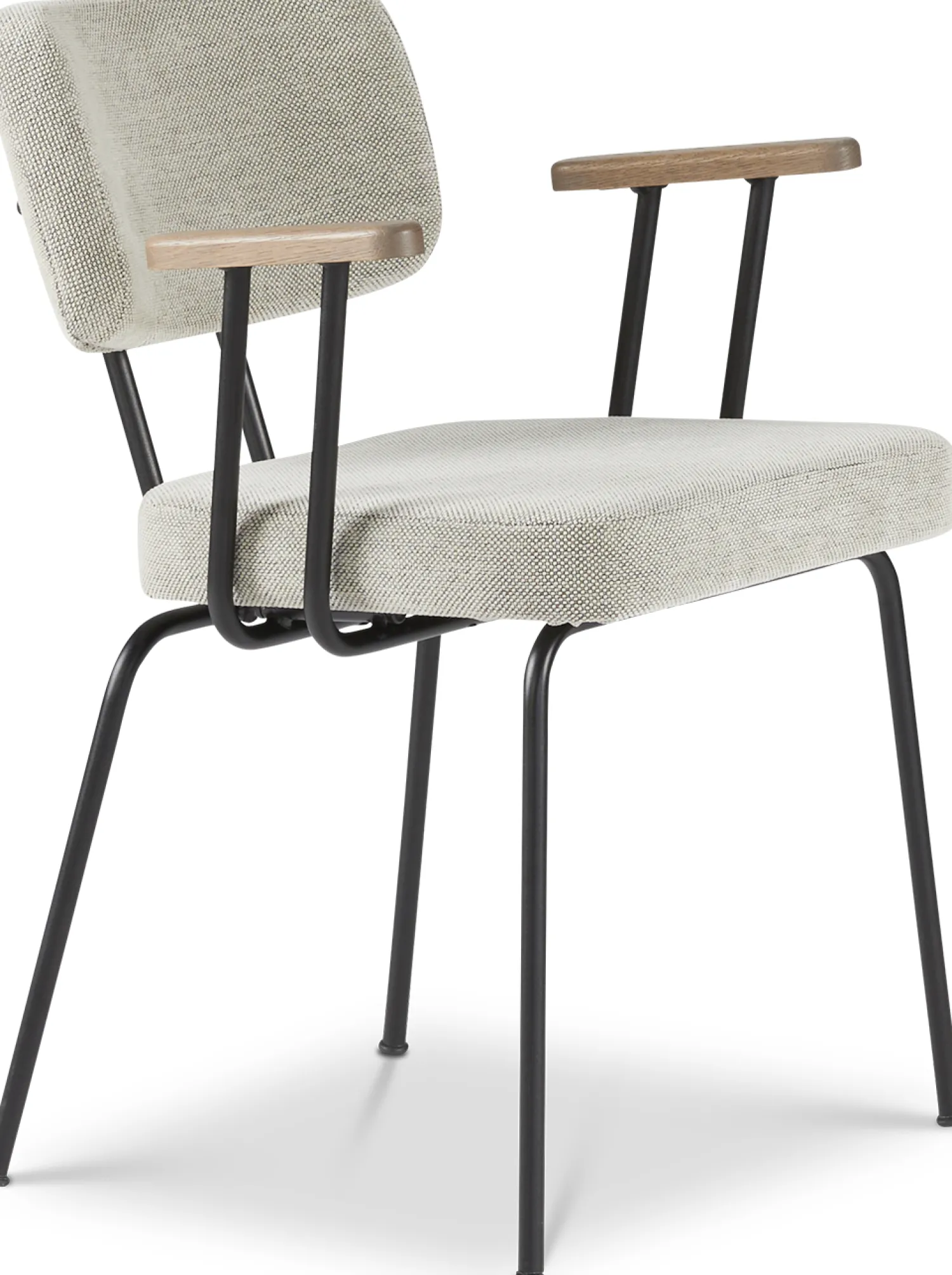 Eetkamerstoelen Met Armleuning-Eijerkamp Collectie Tom Onderstel Zwart Armstoel Multigrey, Tabacco