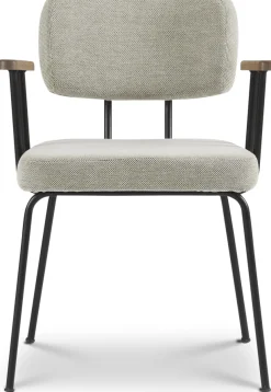 Eetkamerstoelen Met Armleuning-Eijerkamp Collectie Tom Onderstel Zwart Armstoel Multigrey, Tabacco