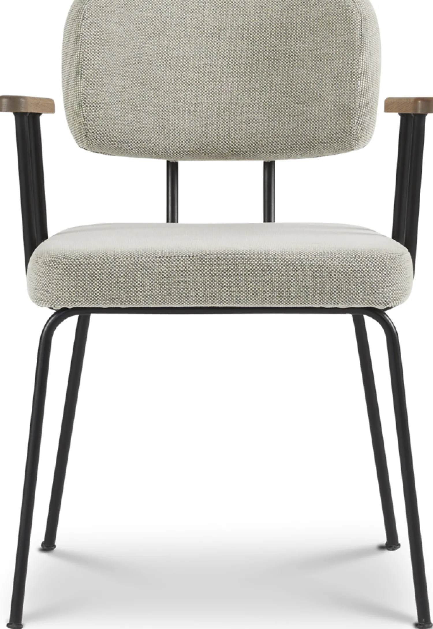 Eetkamerstoelen Met Armleuning-Eijerkamp Collectie Tom Onderstel Zwart Armstoel Multigrey, Tabacco