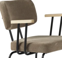Eetkamerstoelen Met Armleuning-Eijerkamp Collectie Tom Onderstel Zwart Armstoel Brown, Groove