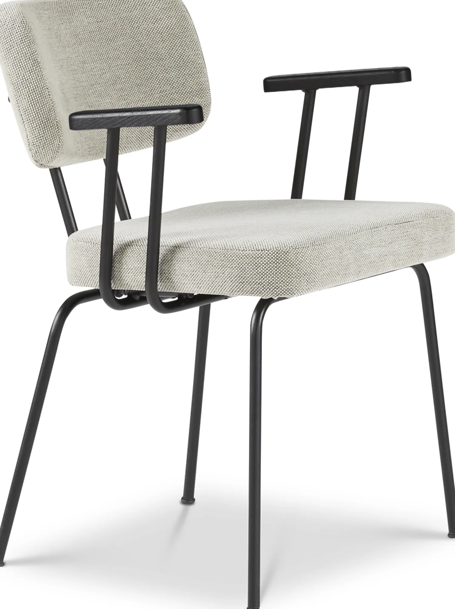 Eetkamerstoelen Met Armleuning-Eijerkamp Collectie Tom Onderstel Zwart Armstoel Multigrey, Antracite