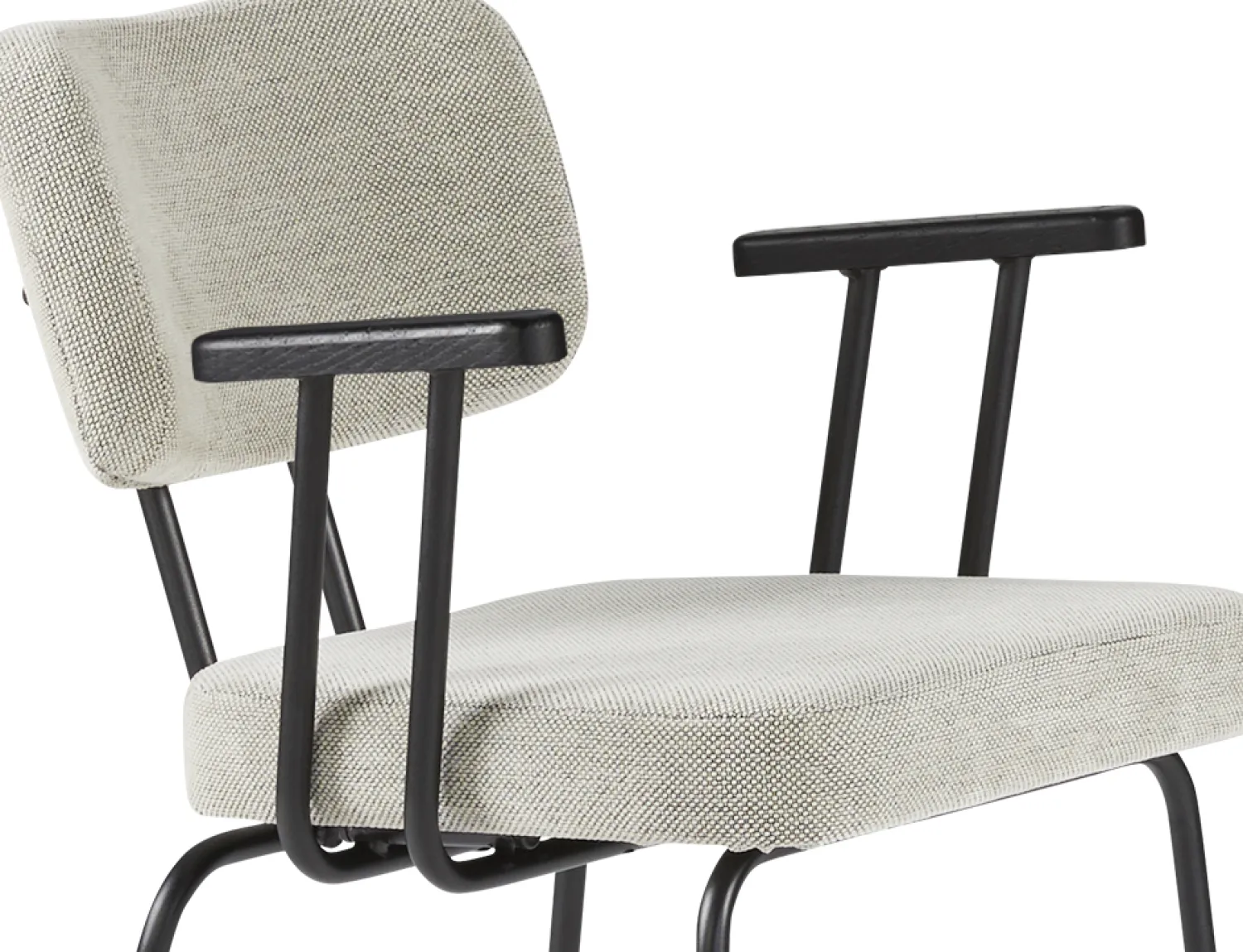 Eetkamerstoelen Met Armleuning-Eijerkamp Collectie Tom Onderstel Zwart Armstoel Multigrey, Antracite