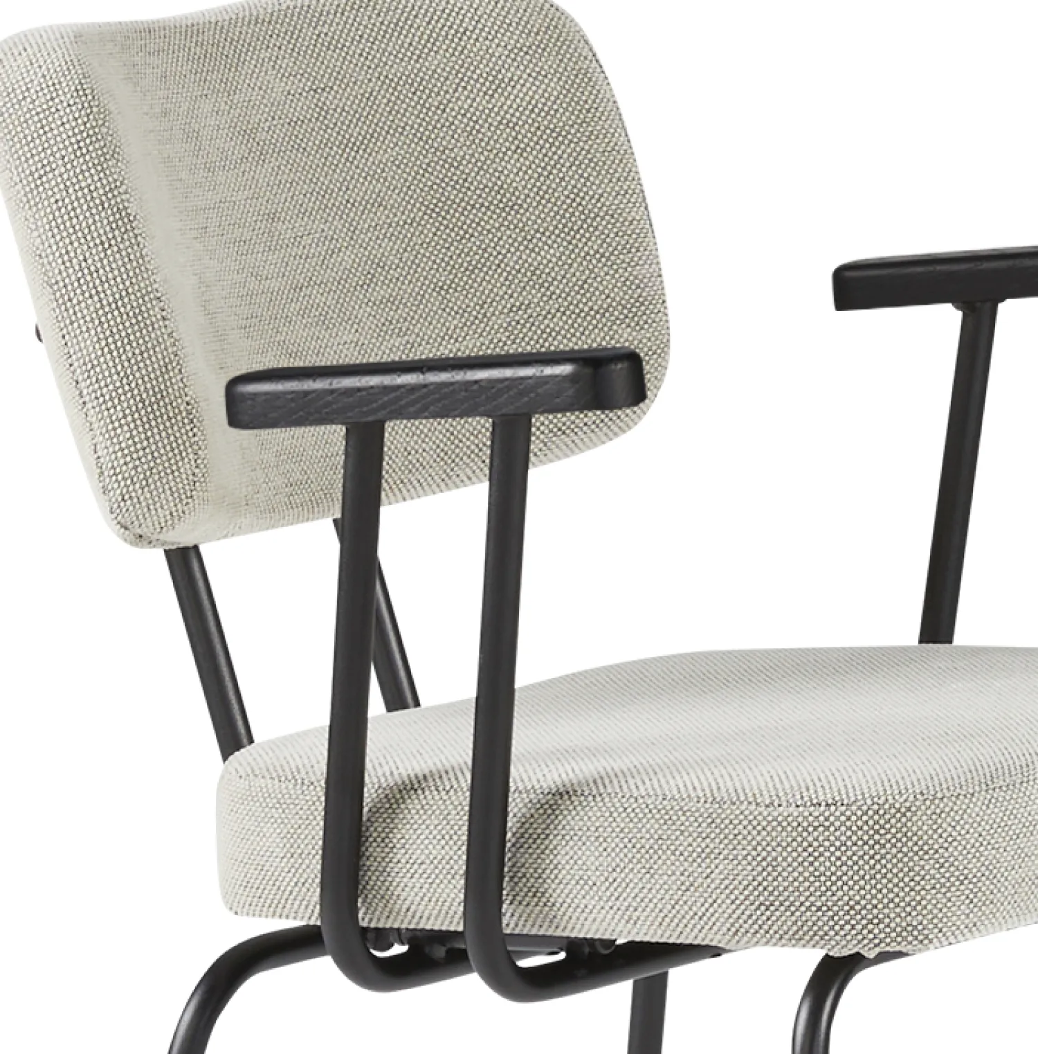 Eetkamerstoelen Met Armleuning-Eijerkamp Collectie Tom Onderstel Zwart Armstoel Multigrey, Antracite