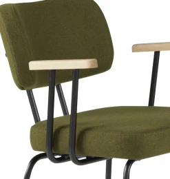 Eetkamerstoelen Met Armleuning-Eijerkamp Collectie Tom Onderstel Zwart Armstoel Green, Groove