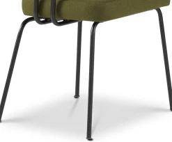 Eetkamerstoelen Met Armleuning-Eijerkamp Collectie Tom Onderstel Zwart Armstoel Green, Groove