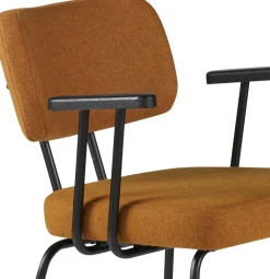 Eetkamerstoelen Met Armleuning-Eijerkamp Collectie Tom Onderstel Zwart Armstoel Marroc, Antracite