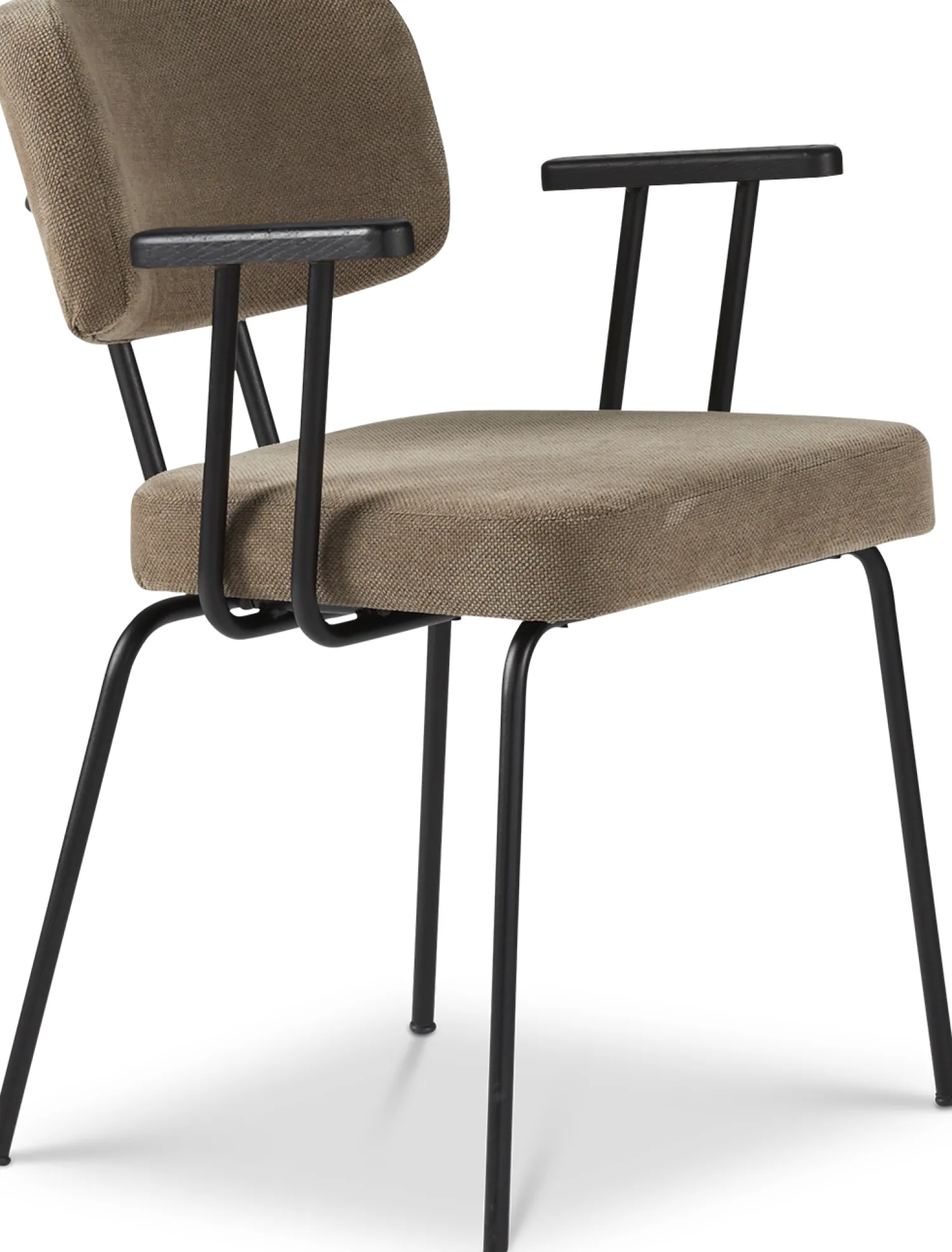 Eetkamerstoelen Met Armleuning-Eijerkamp Collectie Tom Onderstel Zwart Armstoel Brown, Antracite