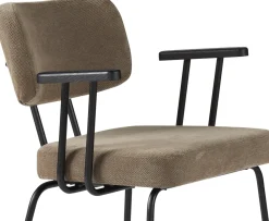Eetkamerstoelen Met Armleuning-Eijerkamp Collectie Tom Onderstel Zwart Armstoel Brown, Antracite