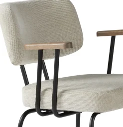 Eetkamerstoelen Met Armleuning-Eijerkamp Collectie Tom Onderstel Zwart Armstoel Natural, Tabacco
