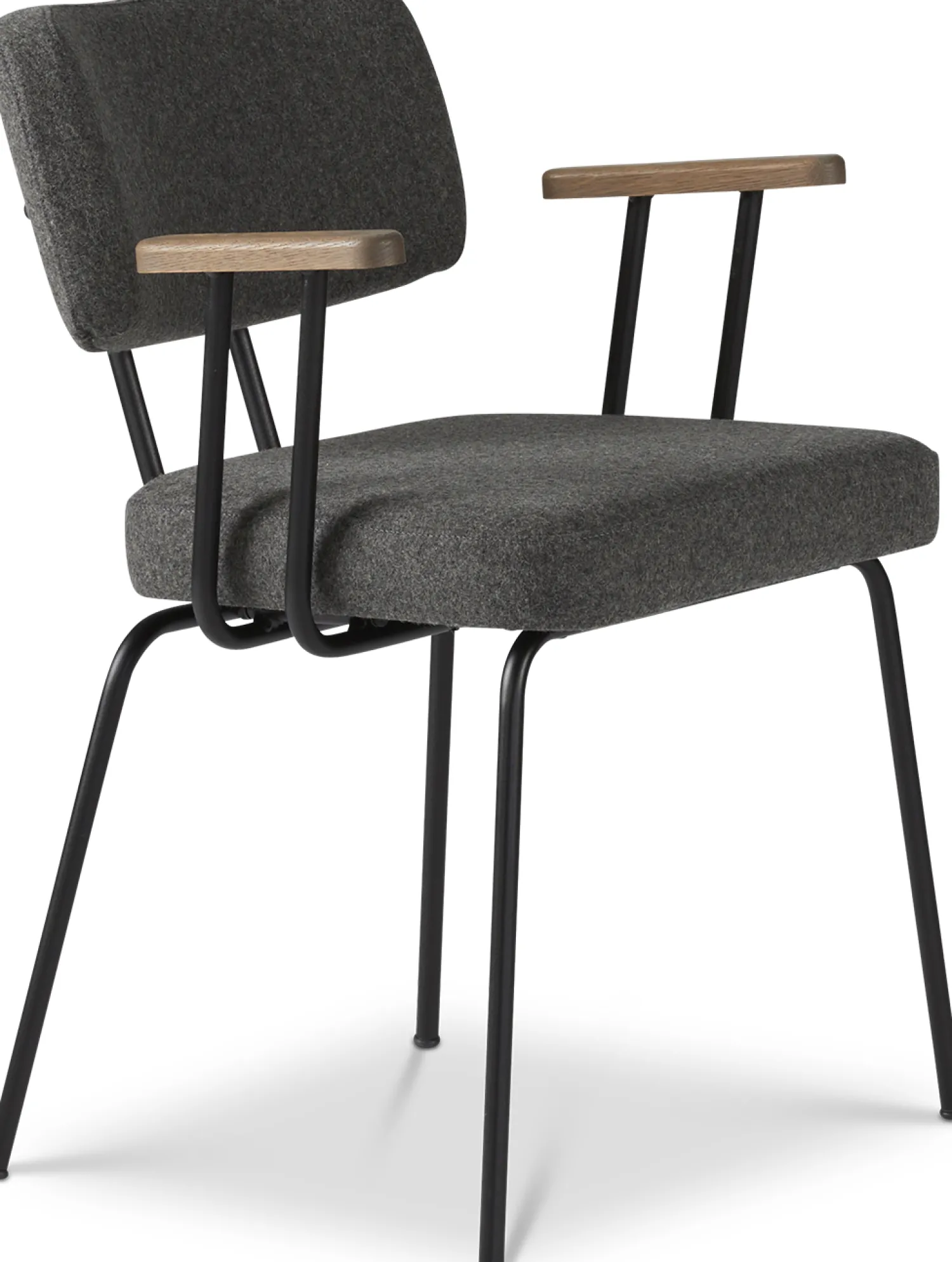 Eetkamerstoelen Met Armleuning-Eijerkamp Collectie Tom Onderstel Zwart Armstoel Antracite, Tabacco