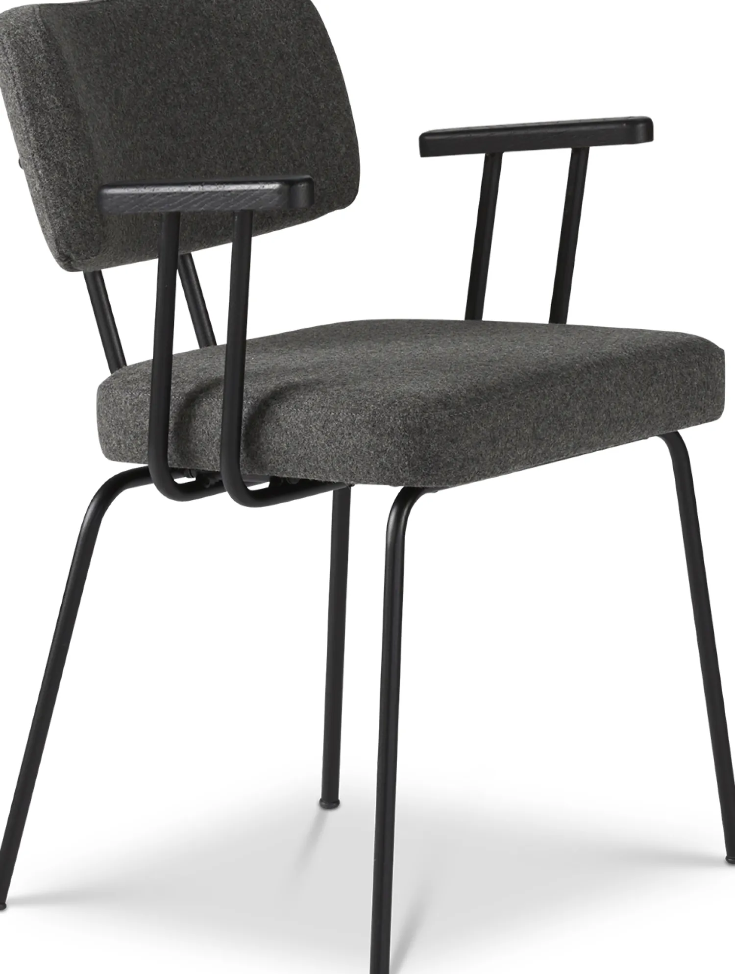 Eetkamerstoelen Met Armleuning-Eijerkamp Collectie Tom Onderstel Zwart Armstoel Antracite, Antracite