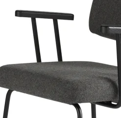 Eetkamerstoelen Met Armleuning-Eijerkamp Collectie Tom Onderstel Zwart Armstoel Antracite, Antracite