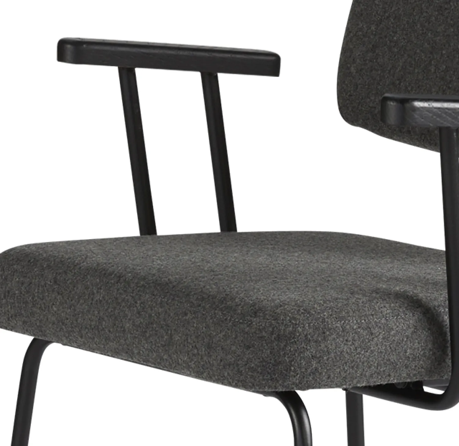 Eetkamerstoelen Met Armleuning-Eijerkamp Collectie Tom Onderstel Zwart Armstoel Antracite, Antracite