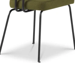 Eetkamerstoelen Met Armleuning-Eijerkamp Collectie Tom Onderstel Zwart Armstoel Green, Tabacco