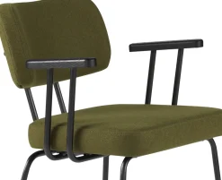Eetkamerstoelen Met Armleuning-Eijerkamp Collectie Tom Onderstel Zwart Armstoel Green, Antracite