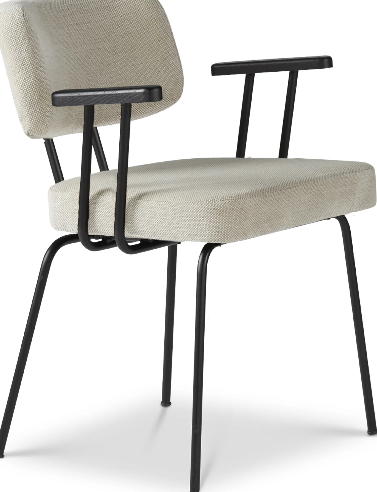 Eetkamerstoelen Met Armleuning-Eijerkamp Collectie Tom Onderstel Zwart Armstoel Natural, Antracite