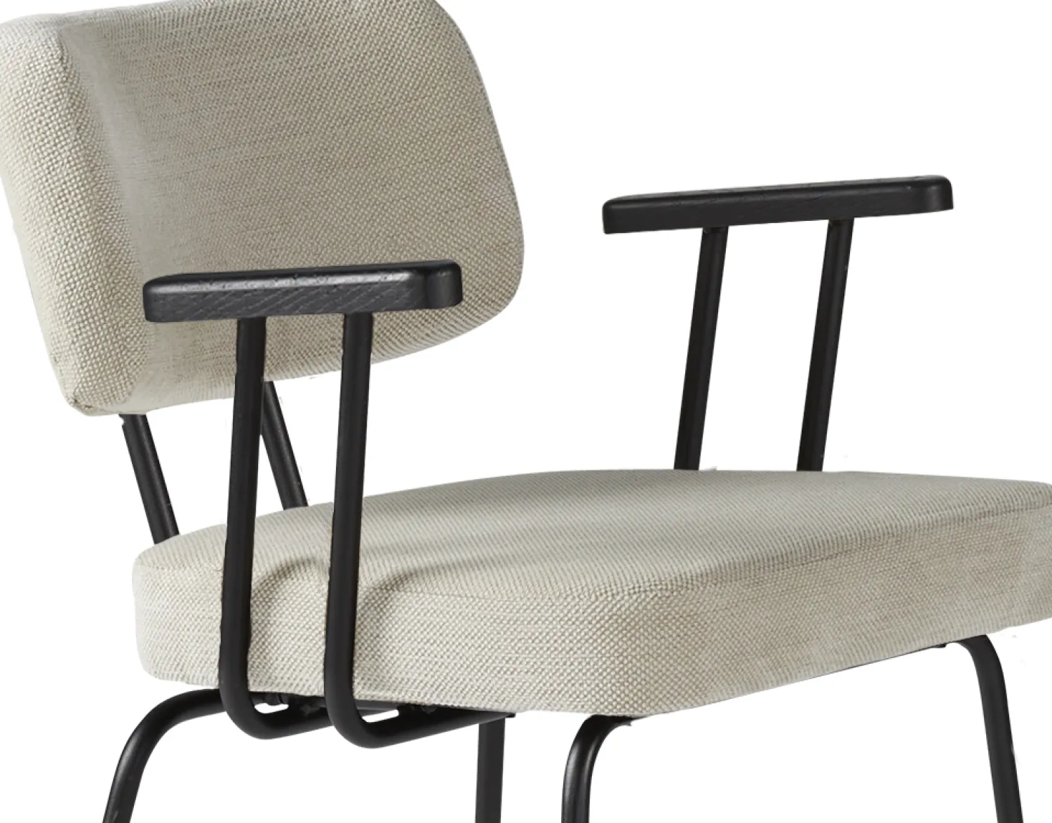 Eetkamerstoelen Met Armleuning-Eijerkamp Collectie Tom Onderstel Zwart Armstoel Natural, Antracite