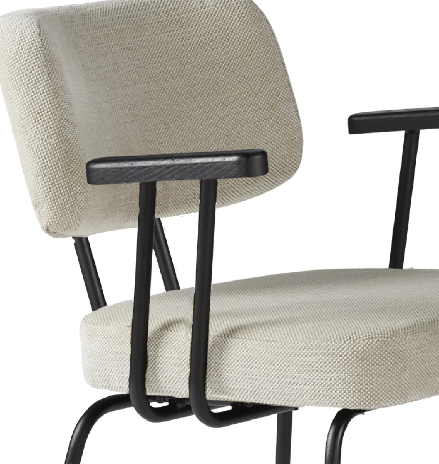 Eetkamerstoelen Met Armleuning-Eijerkamp Collectie Tom Onderstel Zwart Armstoel Natural, Antracite