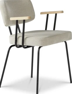 Eetkamerstoelen Met Armleuning-Eijerkamp Collectie Tom Onderstel Zwart Armstoel Natural, Groove