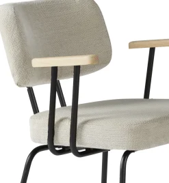 Eetkamerstoelen Met Armleuning-Eijerkamp Collectie Tom Onderstel Zwart Armstoel Natural, Groove