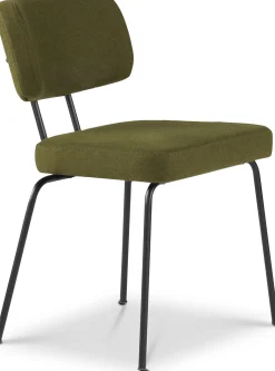 Eetkamerstoelen Zonder Armleuning-Eijerkamp Collectie Tom Onderstel Zwart Eetkamerstoel Green