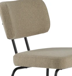 Eetkamerstoelen Zonder Armleuning-Eijerkamp Collectie Tom Onderstel Zwart Eetkamerstoel Stone