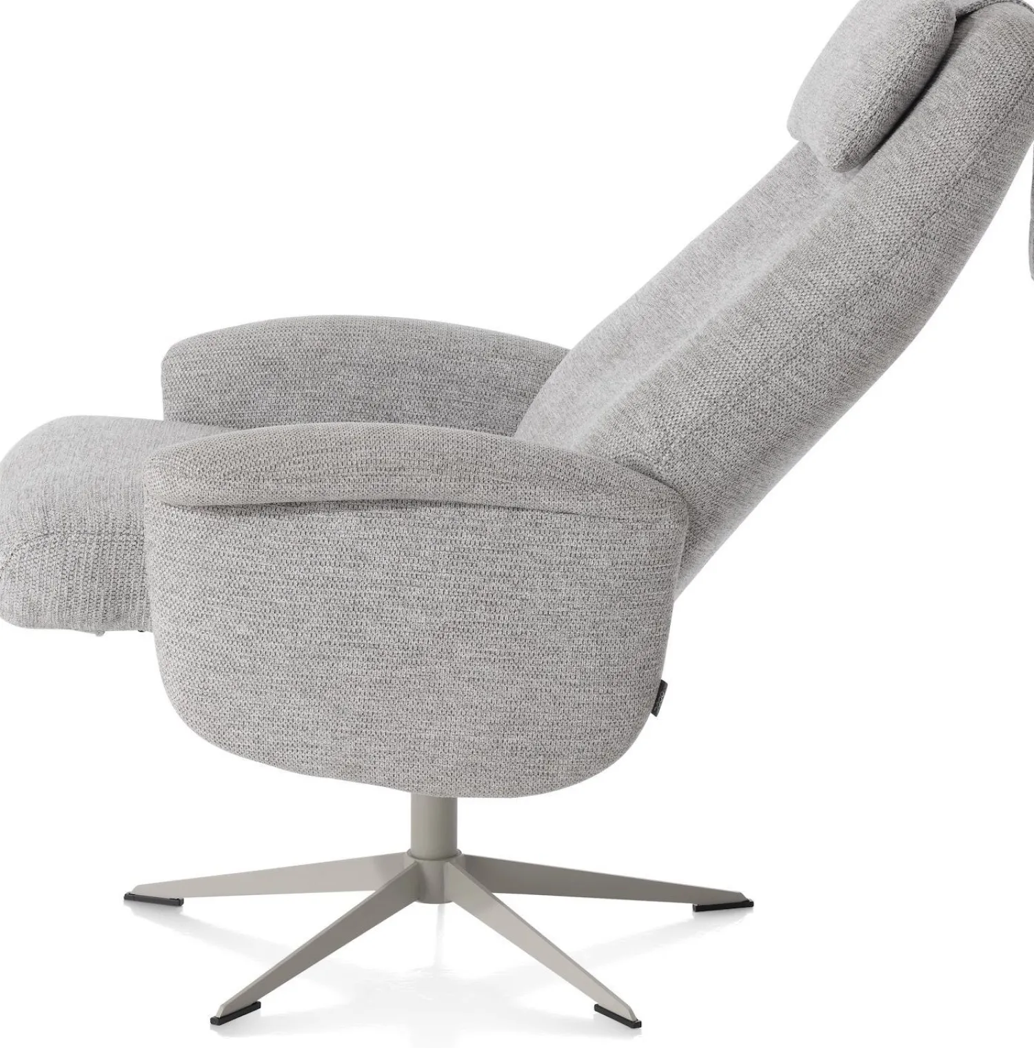 Draaifauteuils|Relaxfauteuils-XOOON Tonale Relaxfauteuil Kiezel