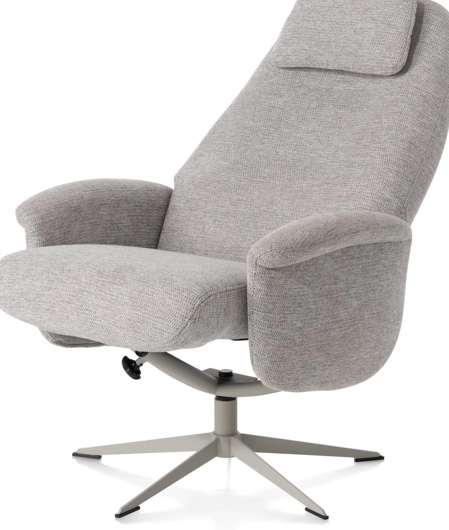 Draaifauteuils|Relaxfauteuils-XOOON Tonale Relaxfauteuil Kiezel