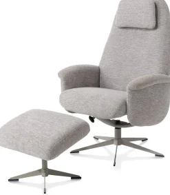 Draaifauteuils|Relaxfauteuils-XOOON Tonale Relaxfauteuil Kiezel