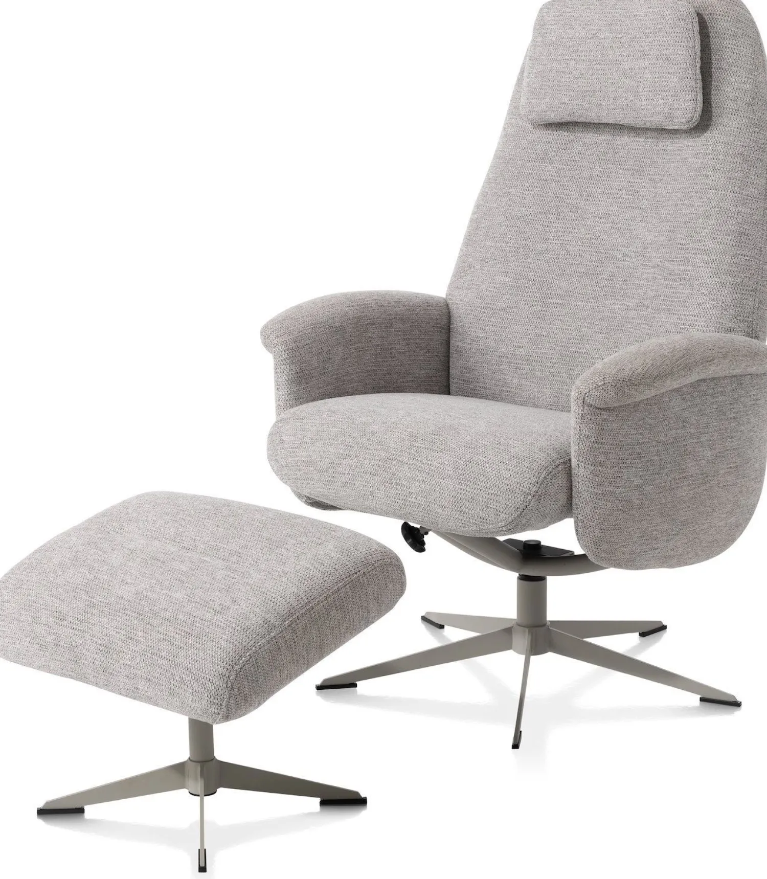 Draaifauteuils|Relaxfauteuils-XOOON Tonale Relaxfauteuil Kiezel