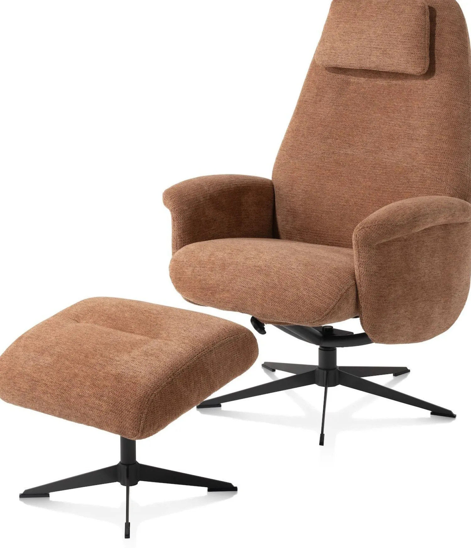 Draaifauteuils|Relaxfauteuils-XOOON Tonale Relaxfauteuil Koper