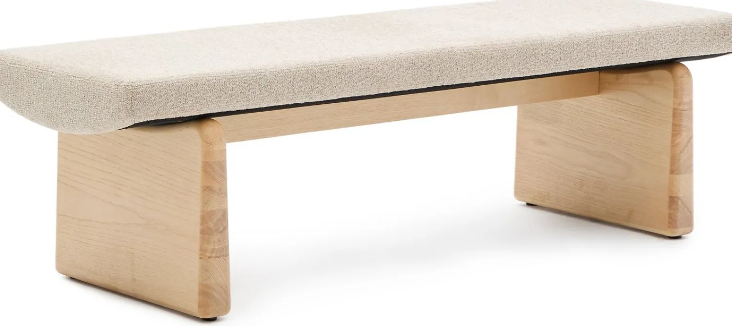 Zitbanken-Kave Home Topaz Bankje Naturel, Beige