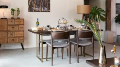 Eetkamerstoelen Zonder Armleuning-Dutchbone Torrance Eetkamerstoel Brown, Beige