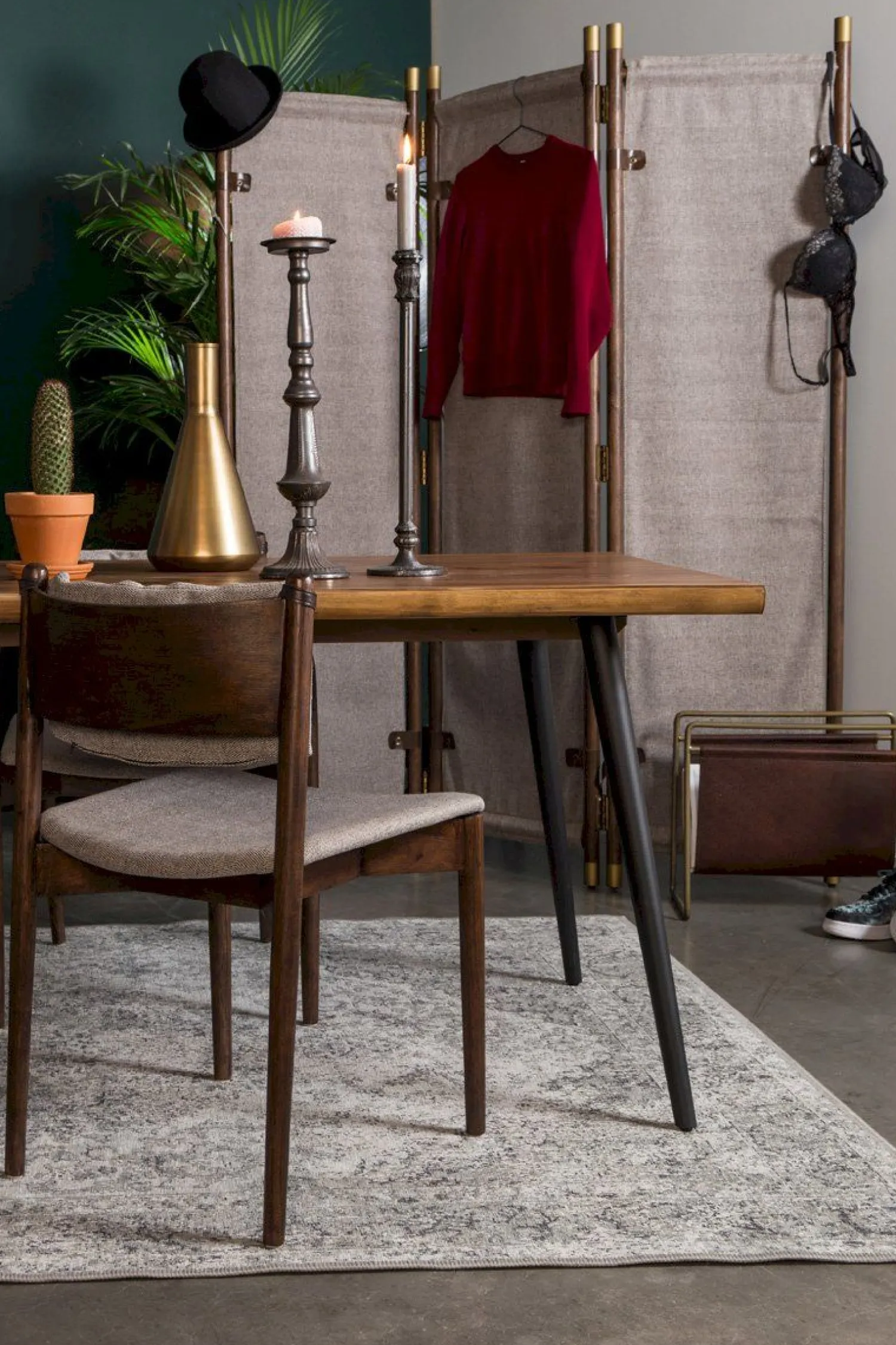 Eetkamerstoelen Zonder Armleuning-Dutchbone Torrance Eetkamerstoel Brown, Beige