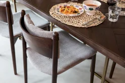 Eetkamerstoelen Zonder Armleuning-Dutchbone Torrance Eetkamerstoel Brown, Beige
