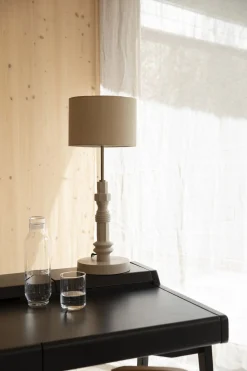 Tafellampen|Tafellampen-Zuiver Totem Tafellamp Beige
