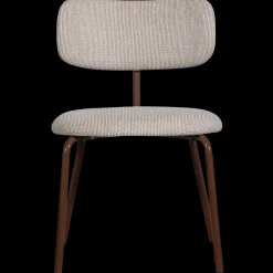 Eetkamerstoelen Zonder Armleuning-WOOOD Travis Eetkamerstoel Off White