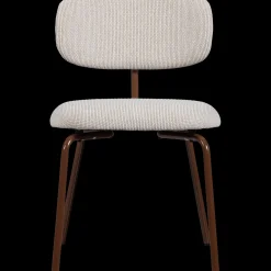 Eetkamerstoelen Zonder Armleuning-WOOOD Travis Eetkamerstoel Off White