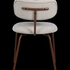 Eetkamerstoelen Zonder Armleuning-WOOOD Travis Eetkamerstoel Off White